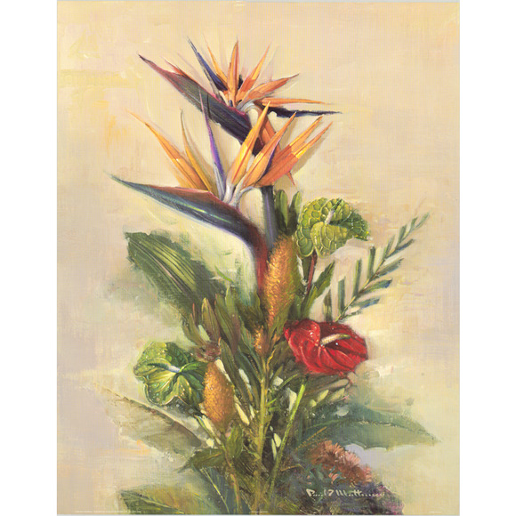 Tropical Floral Paradise by Paul Mathenia Set of 2 22x28 - Picture 2 of 2